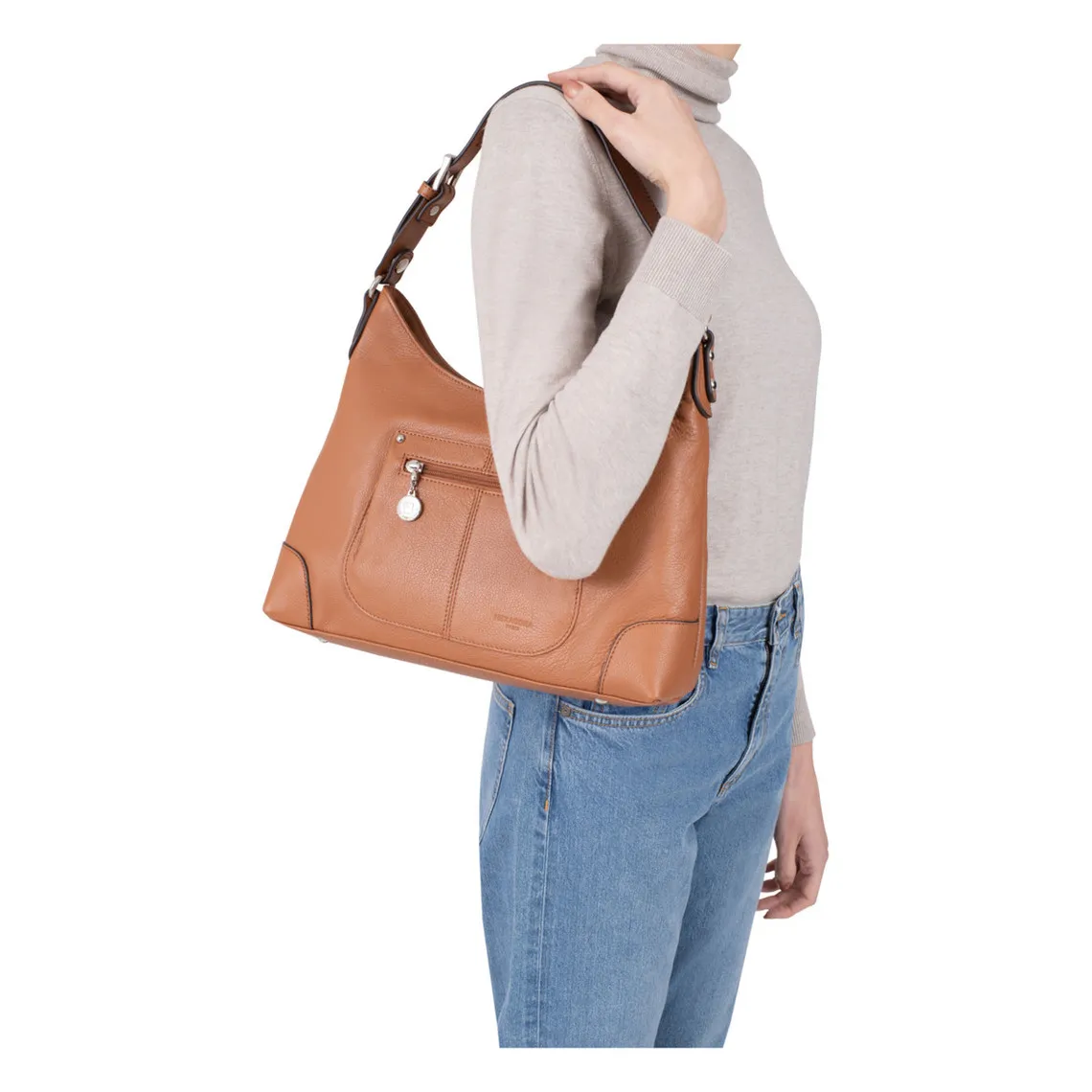 Besace Cuir CONFORT Taupe Zara | 3 Suisses