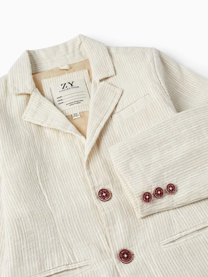 Blazer à Rayures pour Garçon  LETS PARTY - Beige clair