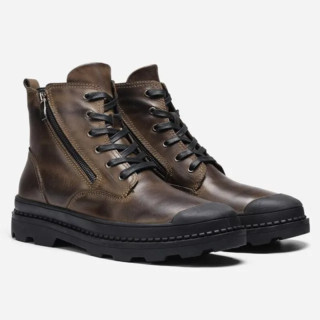 Bottes d’hiver en cuir - Look Homme