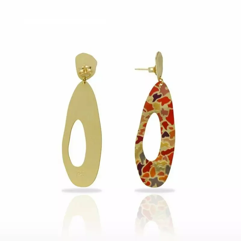 Boucles d'oreilles pendantes colorés RAS