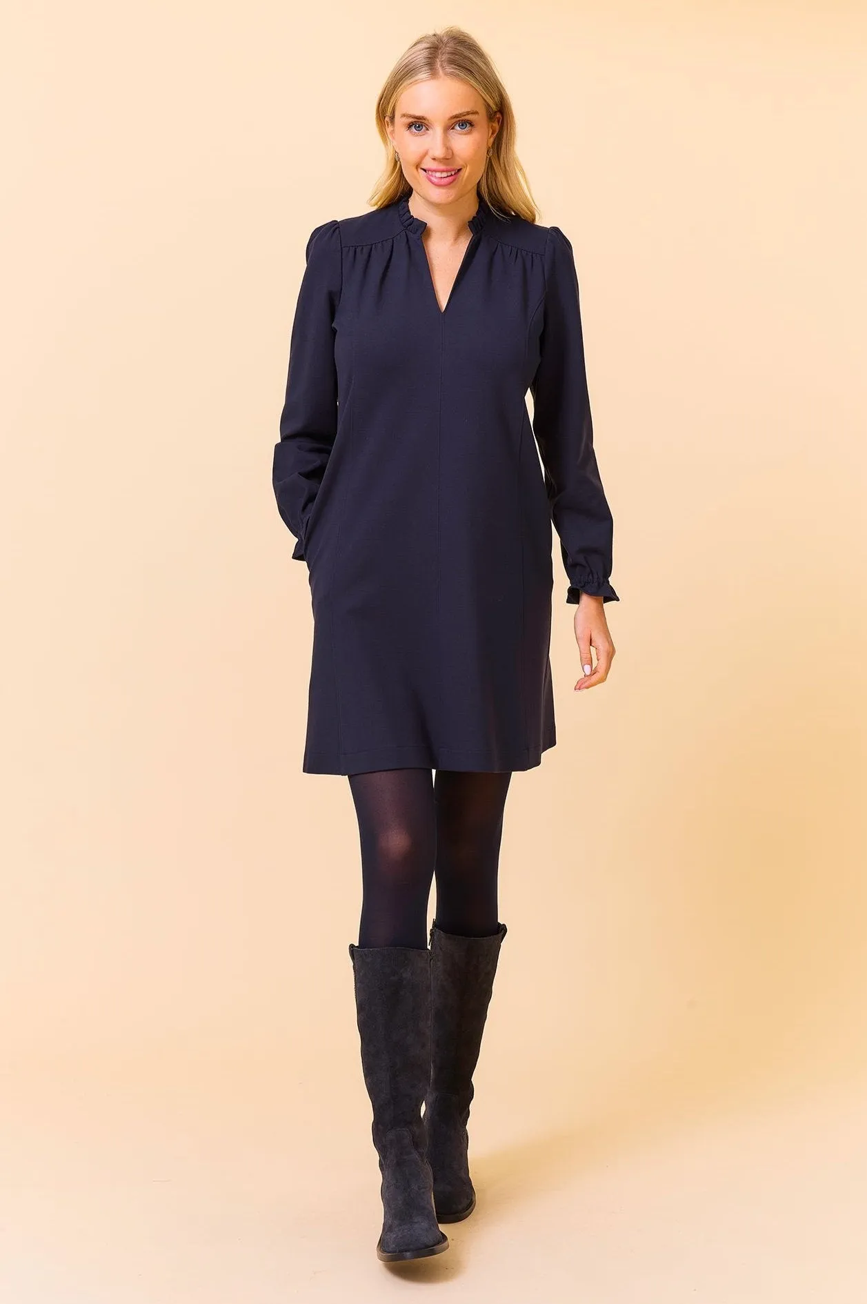 Bridie EcoVero™ Mini Dress | Navy