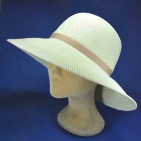 Capeline paille de papier grands bords | Chapeau d'été pour femme