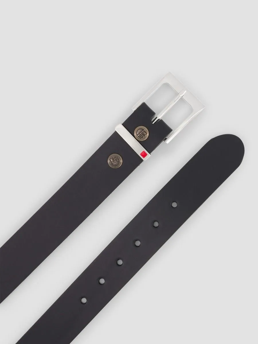 CEINTURE BOUCLE CARREE 810 cuir noir Unisexe | 1083