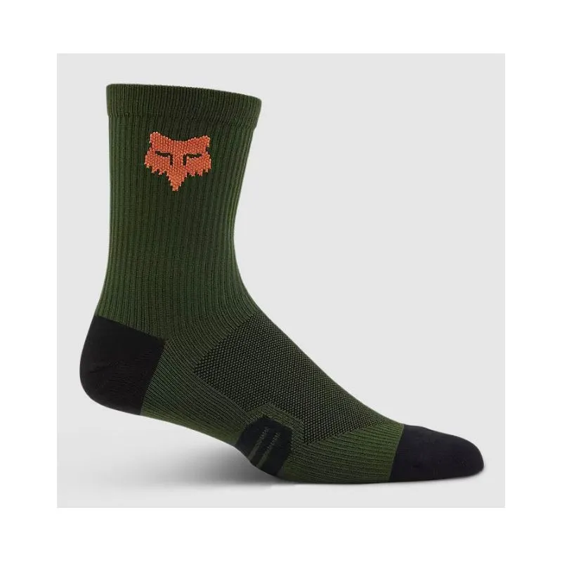 Chaussette vélo Chaussettes FOX Ranger 6" olive Orange