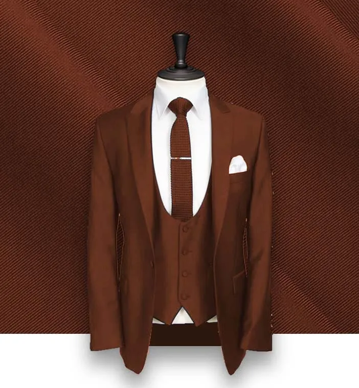 Costume mariage rouge brique