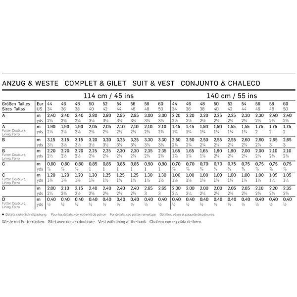 Costume pour homme + veste / redingote, Burda 6871