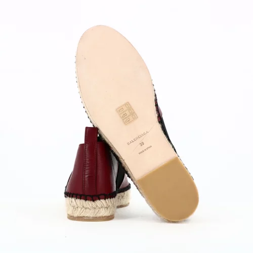 Espadrilles 39 Balenciaga Cuir Bordeaux