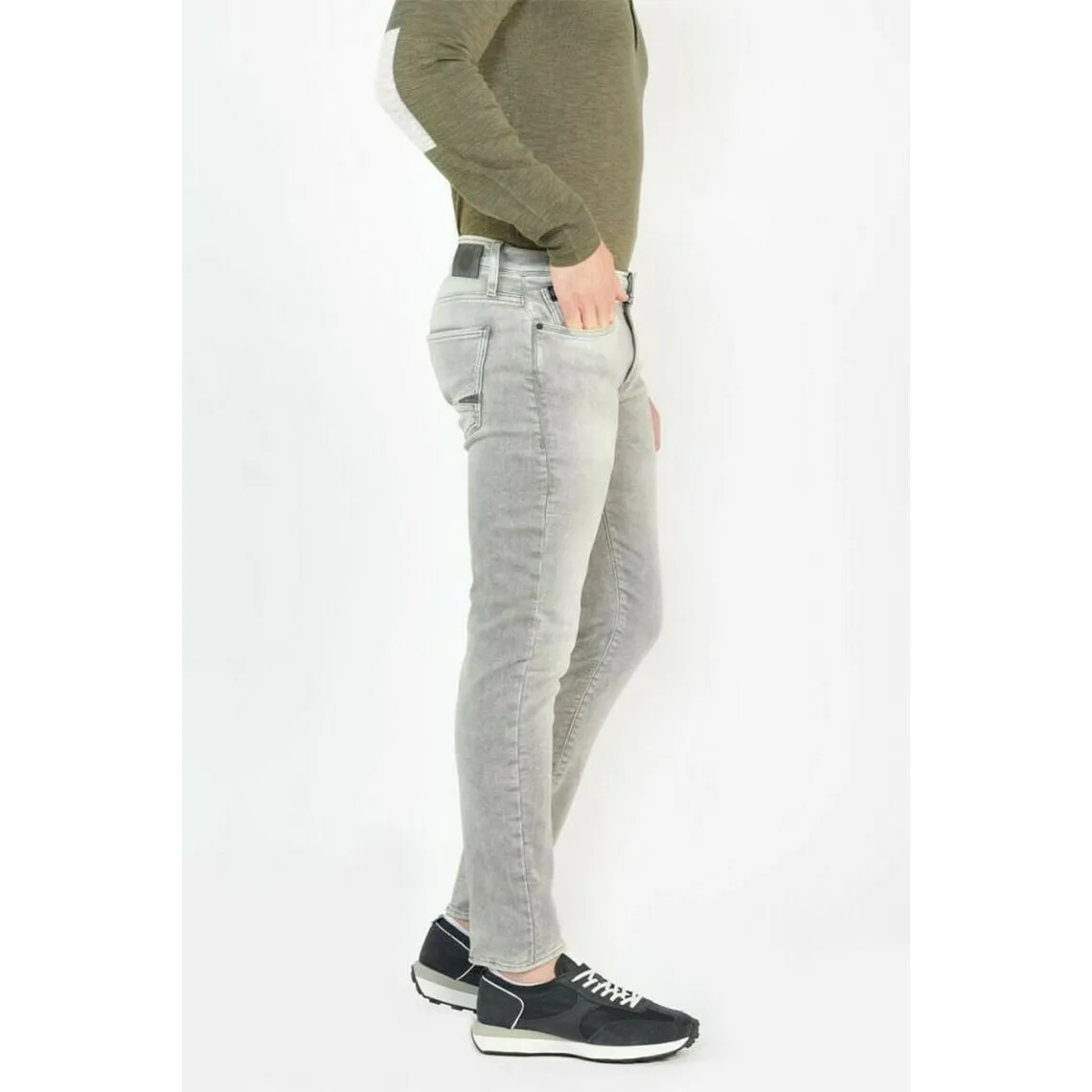 Jeans ajusté BLUE JOGG 700/11, longueur 34 gris en coton | 3 Suisses