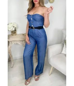 jolie Combi pantalon bustier " style jeans"