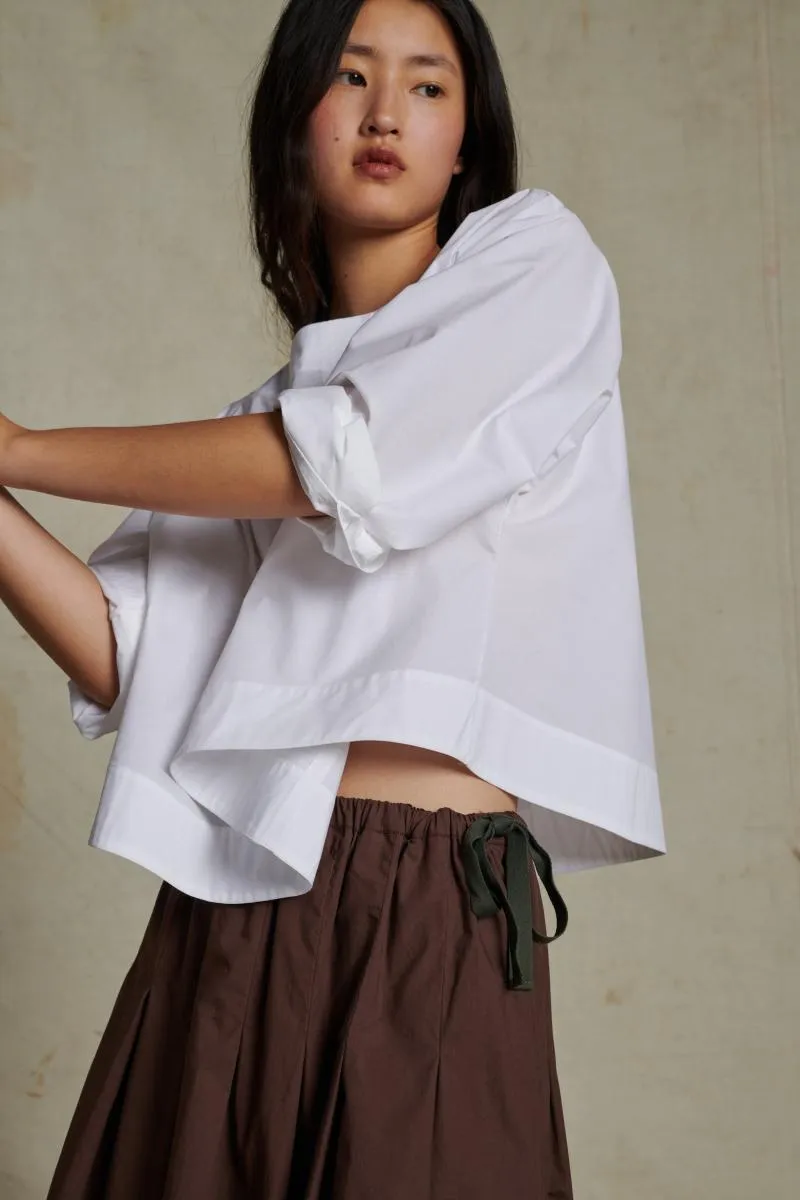 Jupes & Shorts | Femme Soeur JUPE AMALIA Jupe Mi-longue Plissée En Popeline De Coton Marron Chocolat