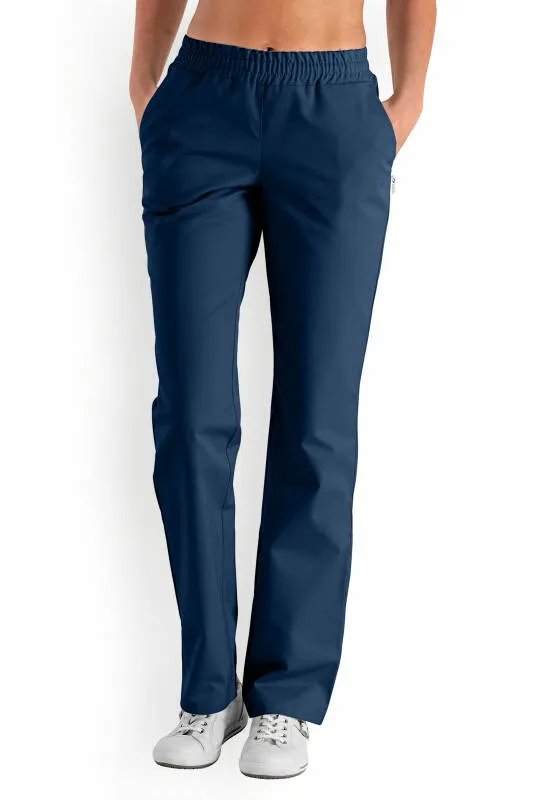 JUST STRONG Pantalon Femme - Ceinture élastiquée bleu navy