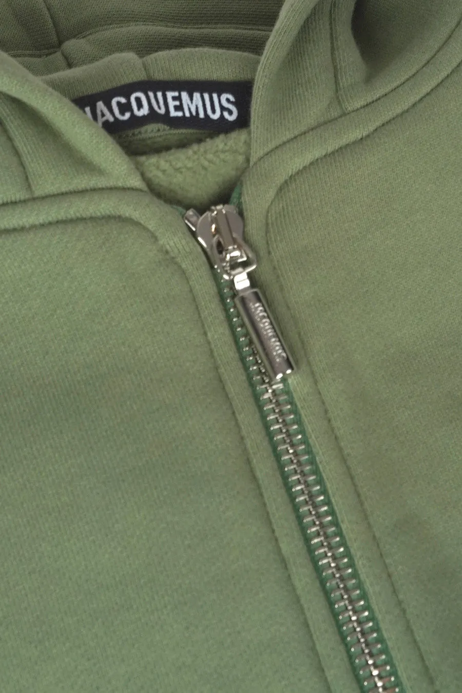 LE HOODIE GROS GRAIN ZIPP VERT