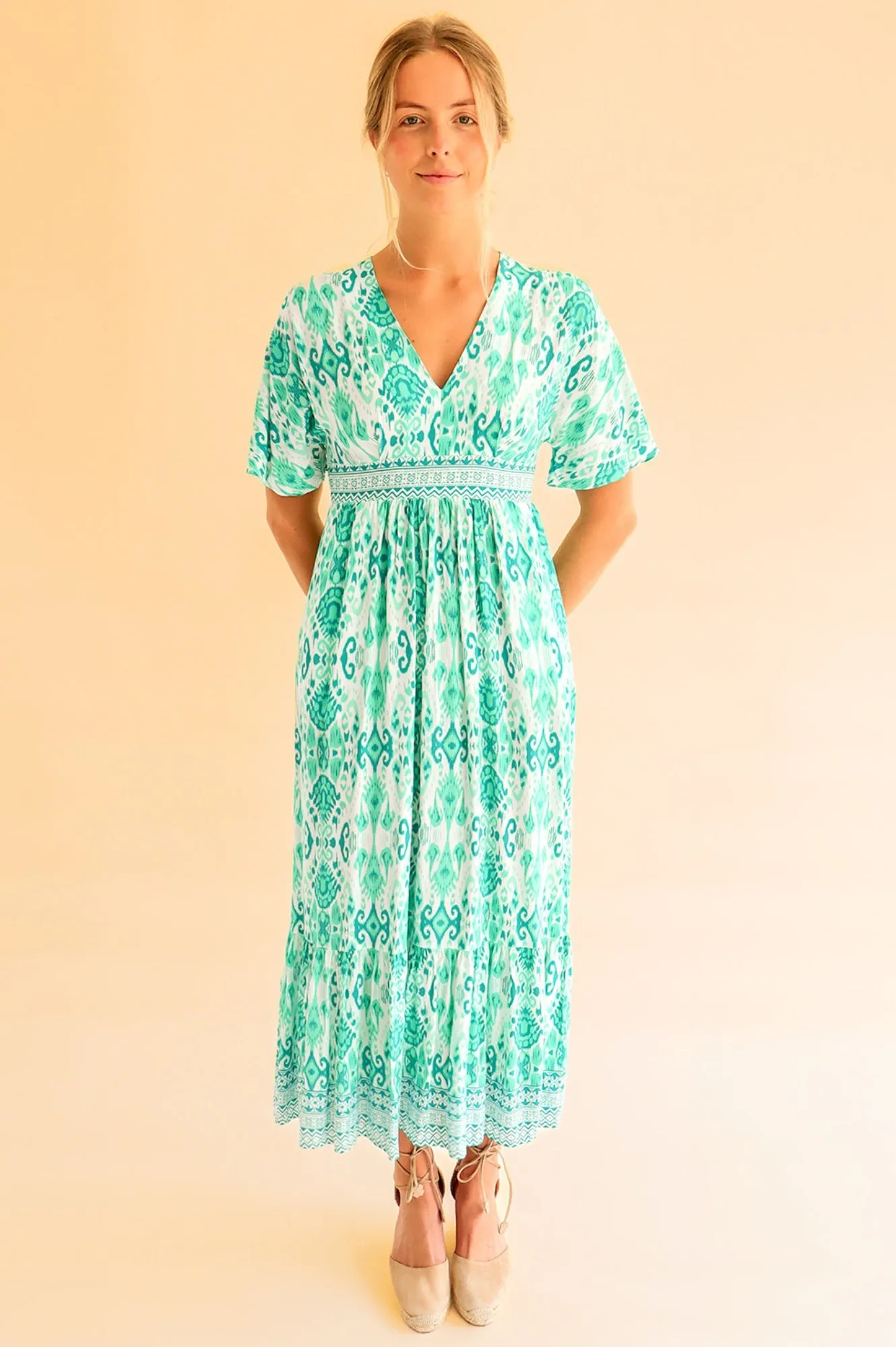 Lena EcoVero™ Dress | Sea Green