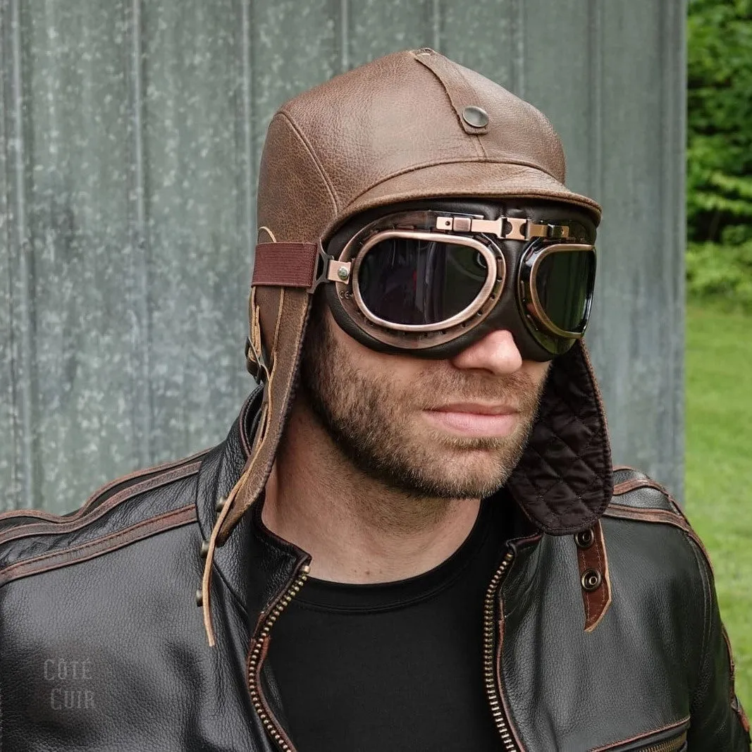 Lunettes Aviateur Style Vintage Brunes et Cuivrées
