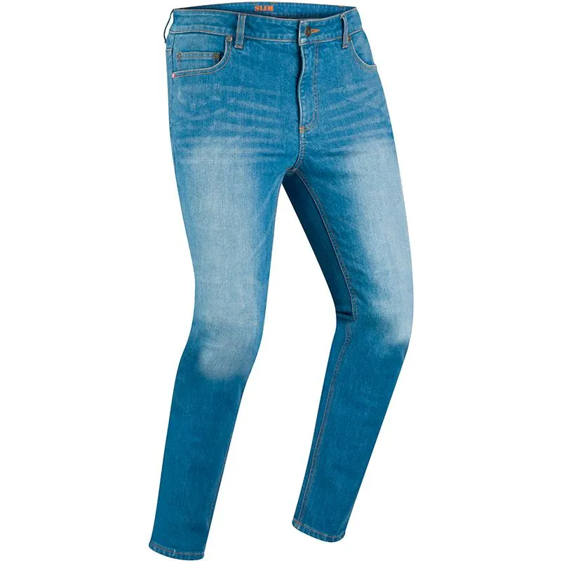 Pantalon FIZ BERING bleu clair - MAXXESS.FR, Jeans moto