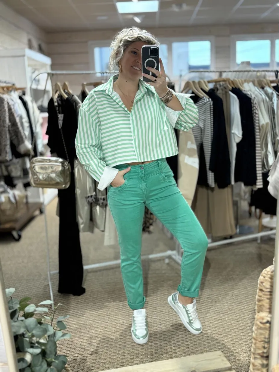 PANTALON RELAX VERT