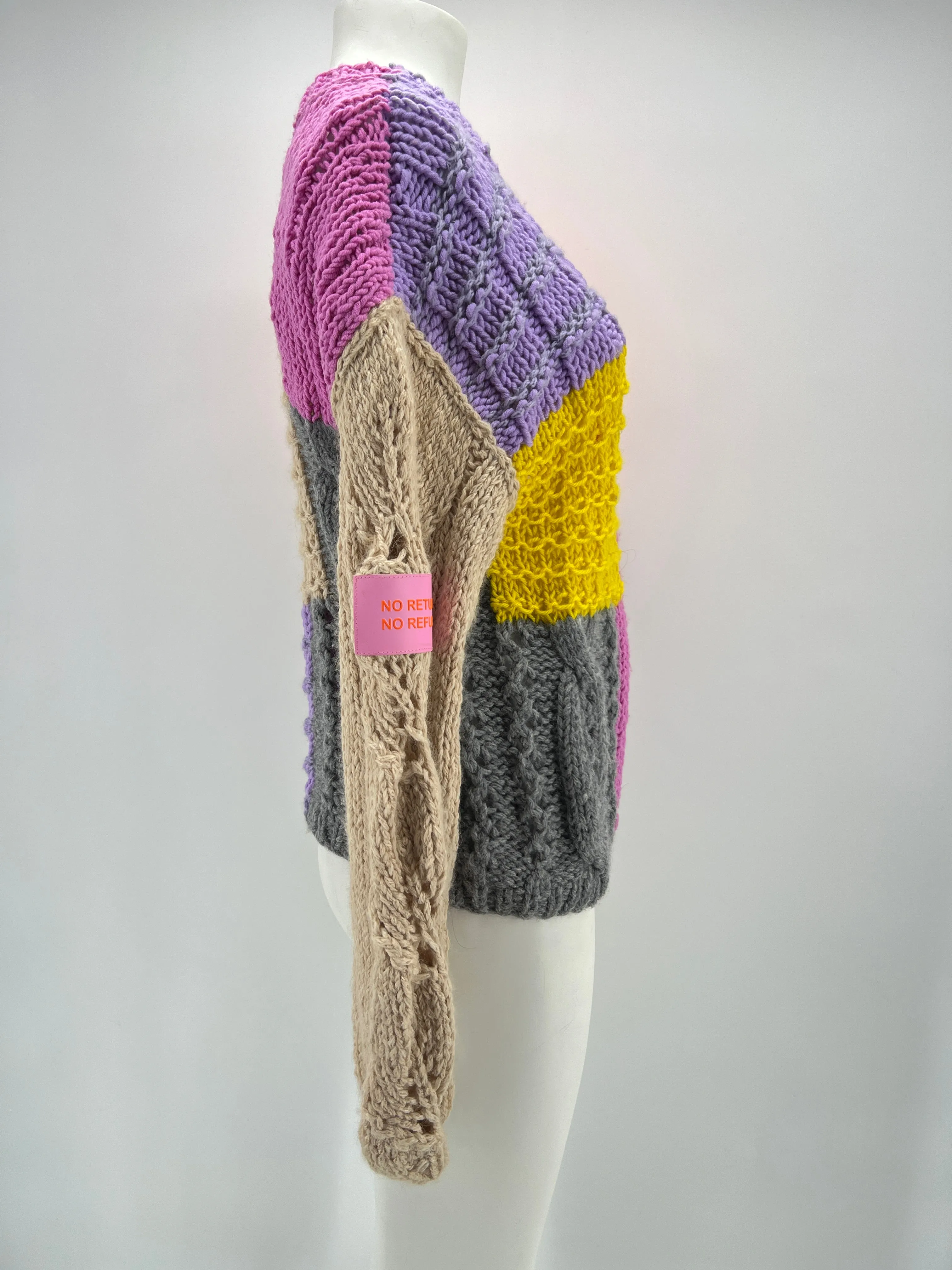 Pull en laine multicolore