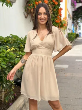 Robe courte Véronica Beige