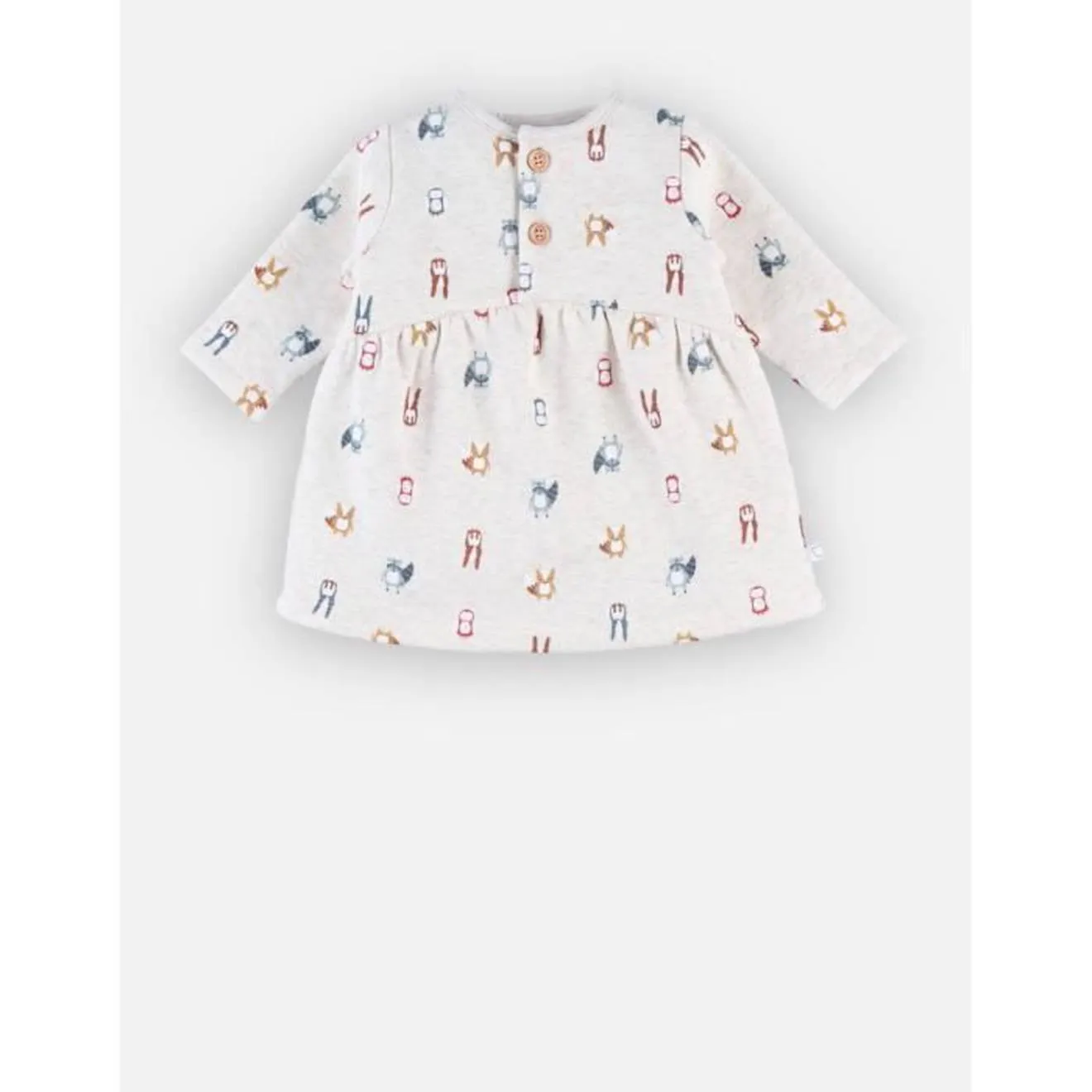 Robe à imprimé animalier en Sweatoloudoux® blanc - Noukies
