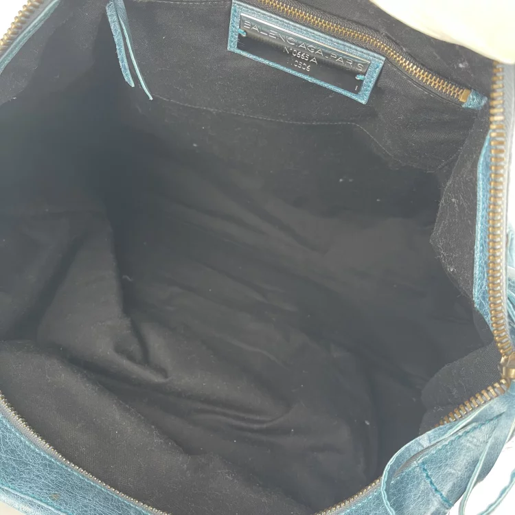 Sac à main Neo Cagole City Balenciaga Cuir Bleu