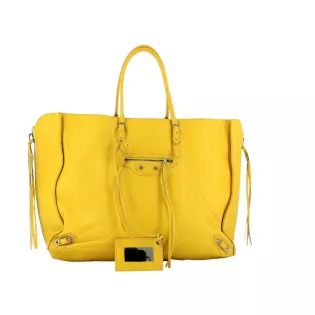 Sac à main Paper Balenciaga Cuir Jaune