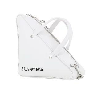Sac à main Triangle Balenciaga Cuir Blanc