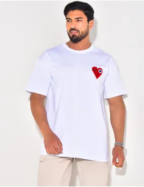 T-shirt coeur brodé / 62621 - JEANS INDUSTRY