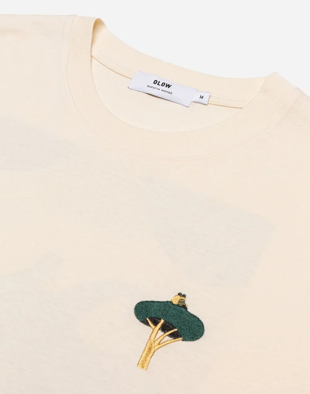 T-shirt en coton bio | écru "contemplation" Ivoire homme - Olow