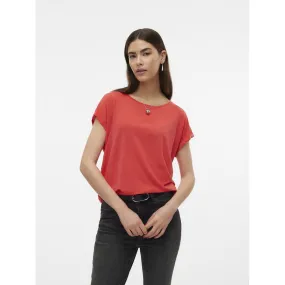 T-shirt longueur regular col rond épaules tombantes manches courtes rose Zara en coton | 3 Suisses