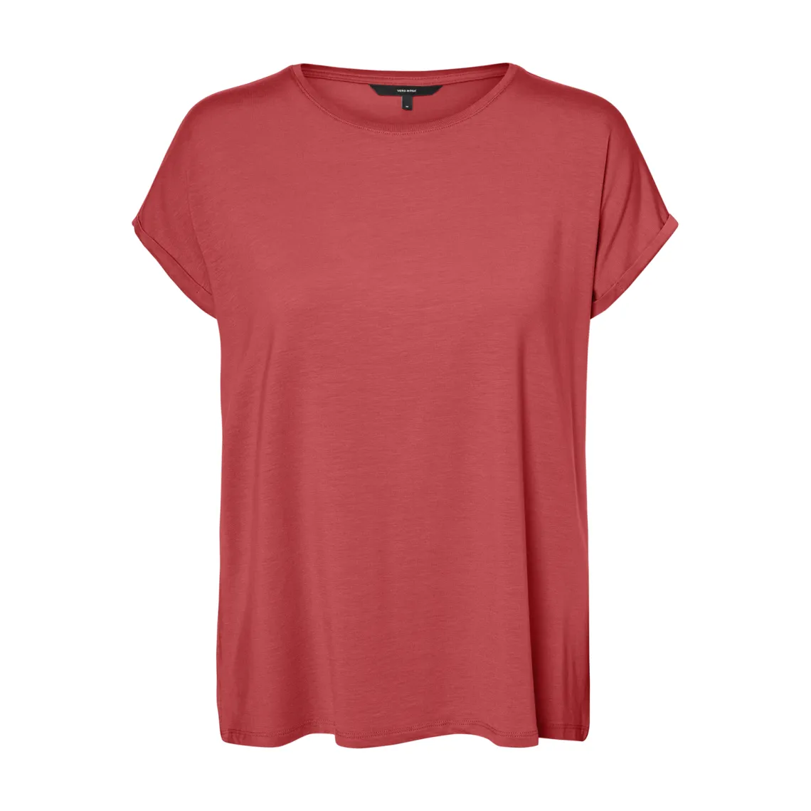 T-shirt longueur regular col rond épaules tombantes manches courtes rose Zara en coton | 3 Suisses