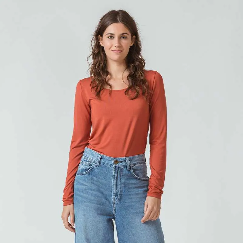 Tee-Shirt Manches Longues Orange