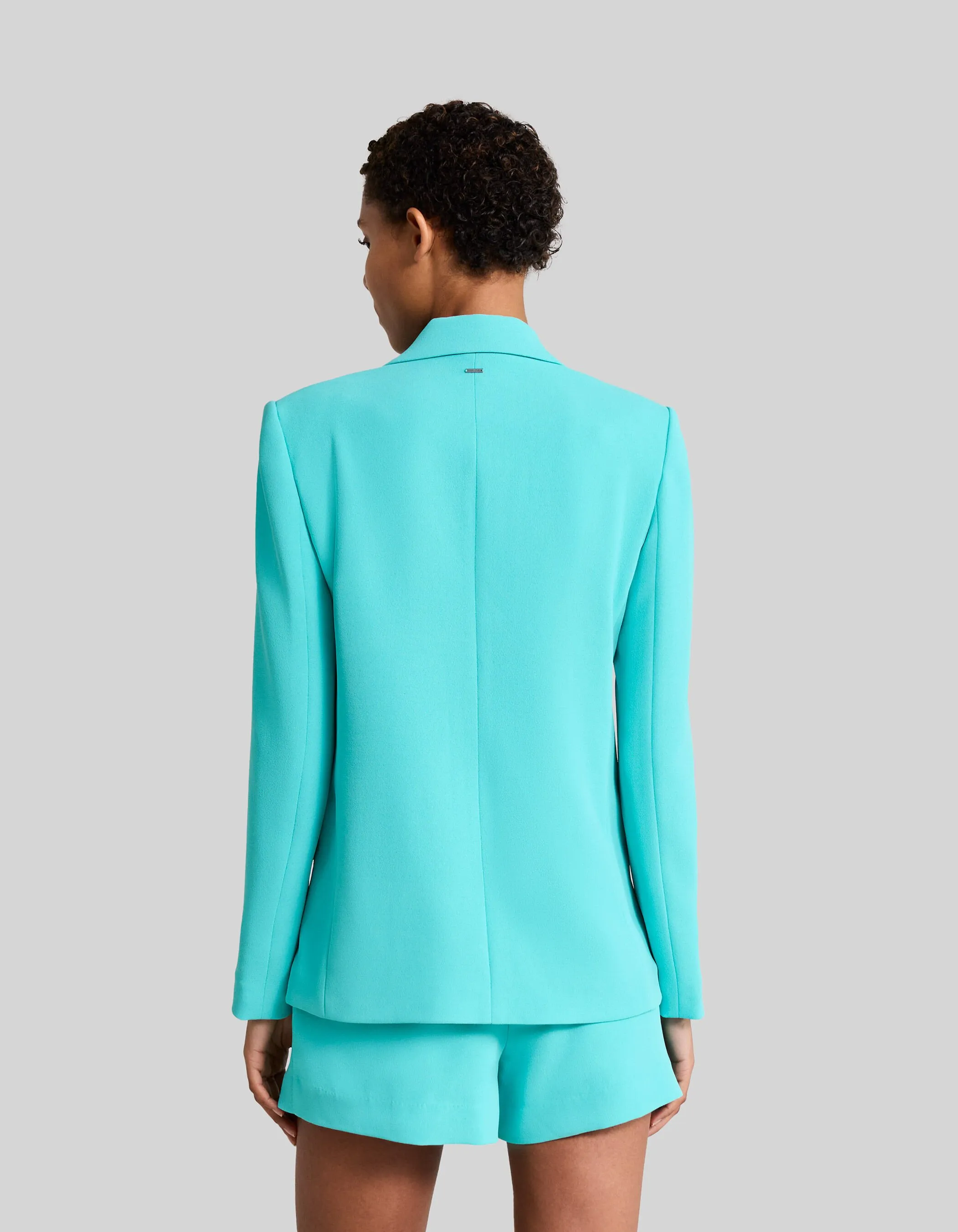 Veste de costume bleu azur oversize Femme